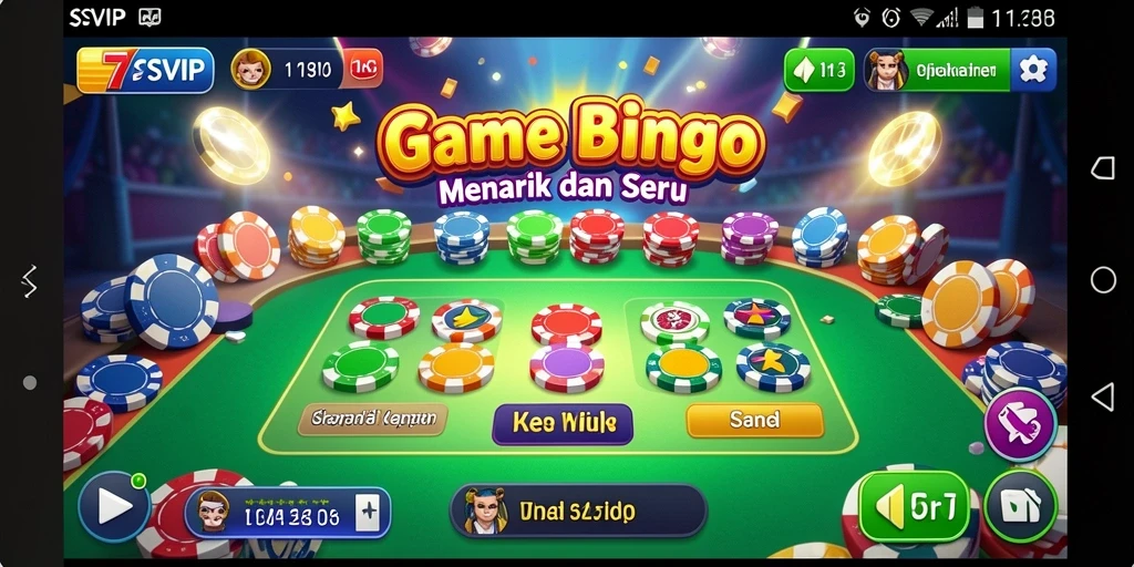 Tampilan gameplay seru di 7SVIP dengan suasana Bingo yang menegangkan.