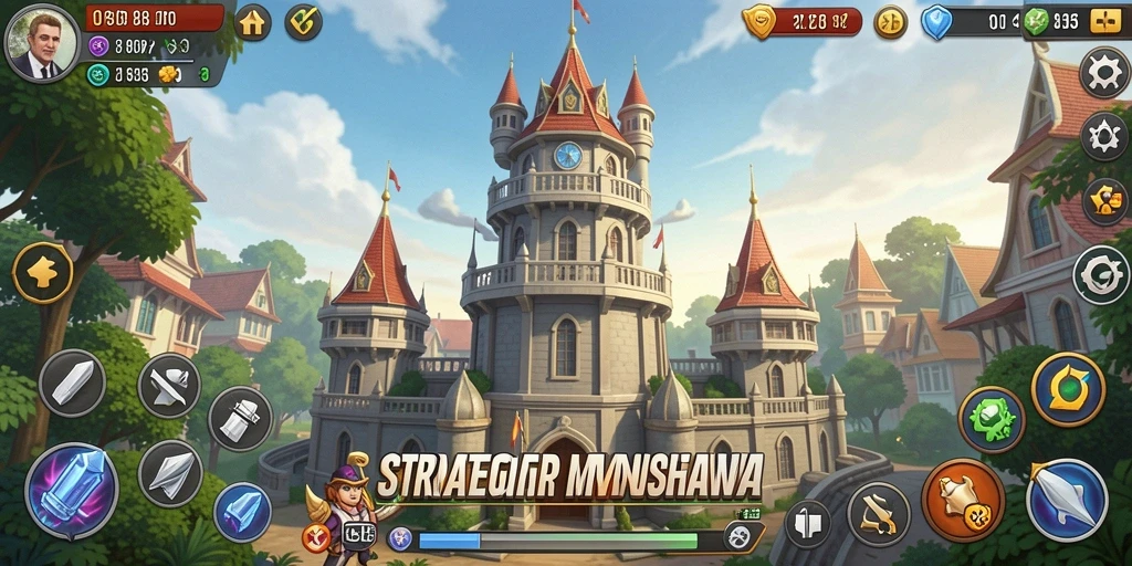 Tampilan gameplay seru di 88ID dengan berbagai menara dan strategi.