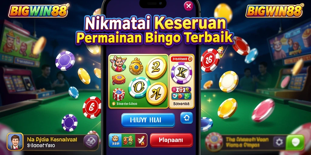 Screenshot gameplay Bingo yang penuh aksi di BIGWIN88.