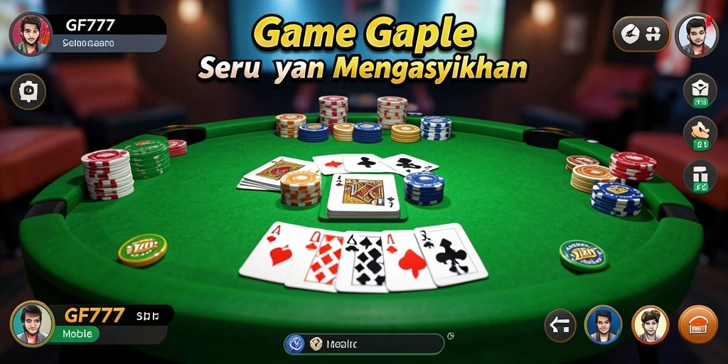 Tampilan gameplay seru dari permainan Gaple di GF777.