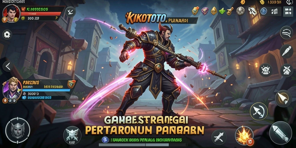 Tampilan gameplay KIKOTOTO menampilkan pertempuran strategis yang intens.