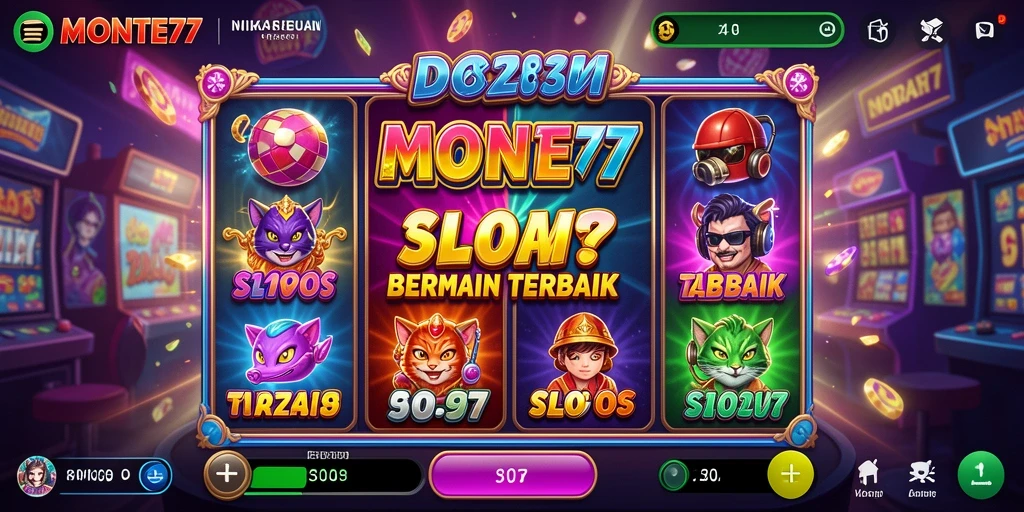 Tampilan gameplay menarik dari MONTE77 dengan slot yang beragam.