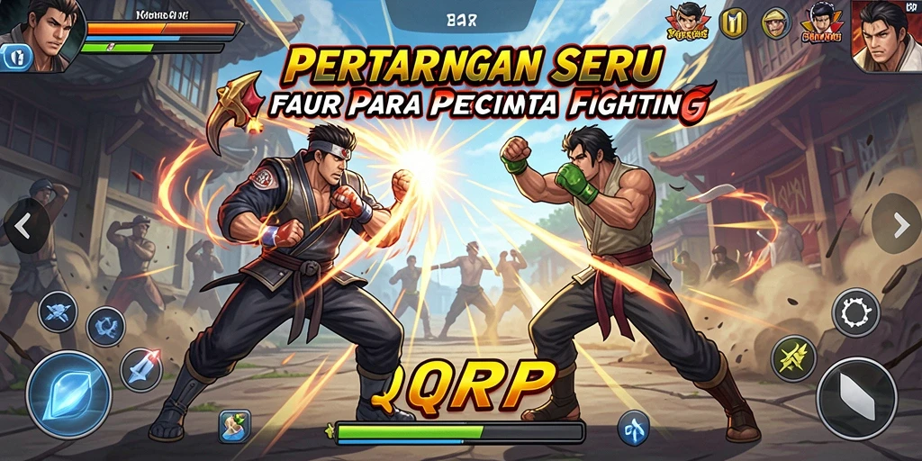 Tangkapan layar QQRP menampilkan aksi pertarungan yang menegangkan dan grafis yang mengesankan.
