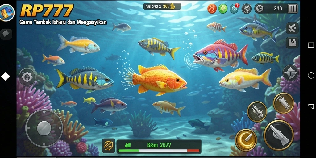 Tampilan gameplay Tembak Ikan yang seru dan menarik di RP777.